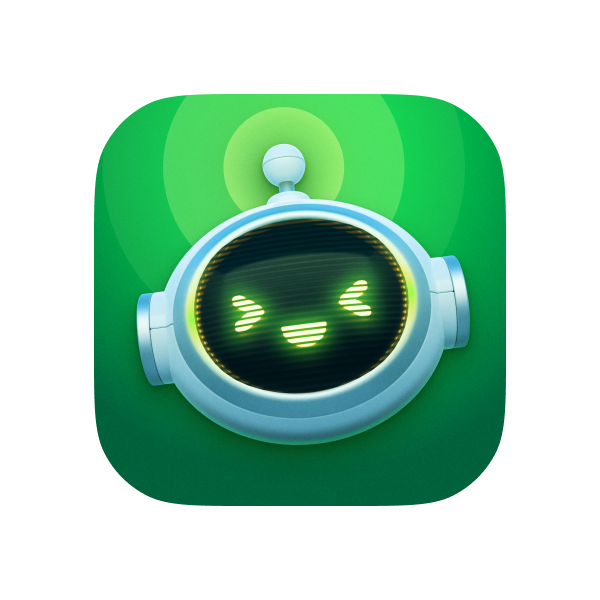 Green bot designed by Adam Whitcroft for Apollo